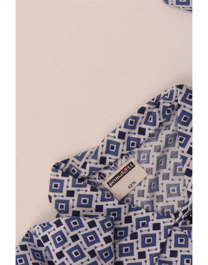 Cămașă Vintage pentru bărbați Mărimea 42 Mare Albastru Geometric