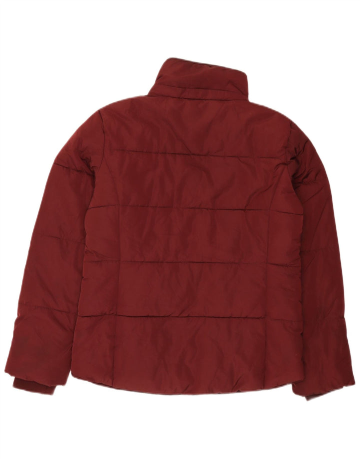 Jachetă căptușită supradimensionată pentru femei Topshop UK 8 Poliester burgundă mic