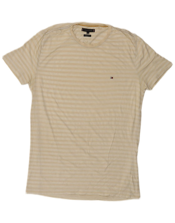 Tricou pentru bărbați Tommy Hilfiger Slim Fit Top XL, bumbac cu dungi bej