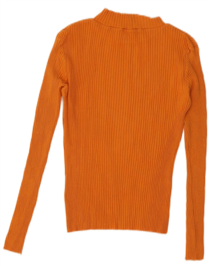 Crop Top pentru femei Zara cu mânecă lungă UK 12 portocaliu mediu