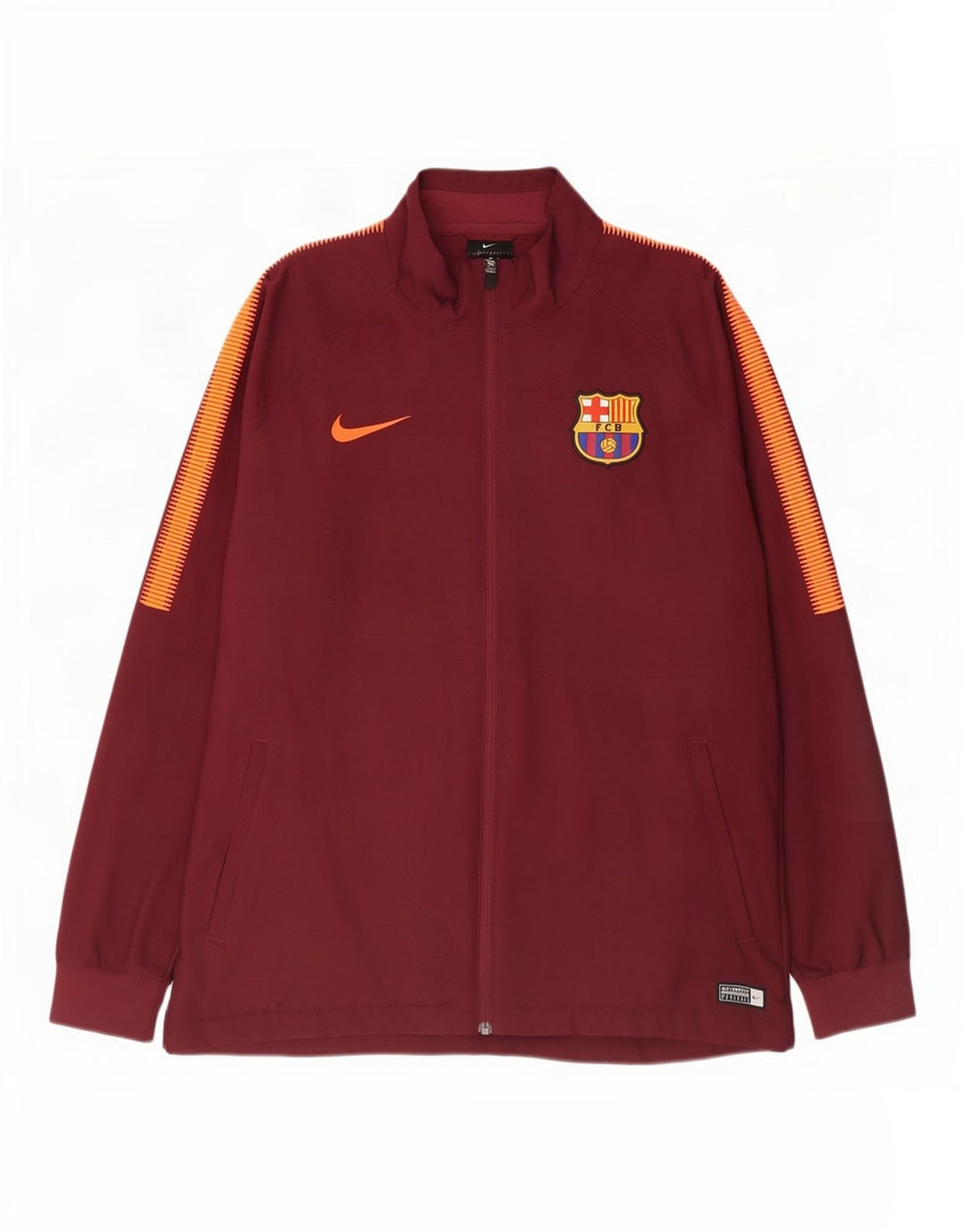 Jachetă de top pentru trening Barcelona pentru bărbați Nike XL Bordeaux, poliester color bloc