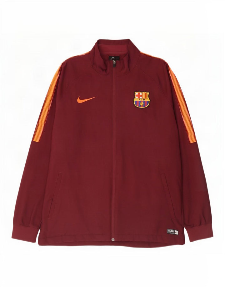 Jachetă de top pentru trening Barcelona pentru bărbați Nike XL Bordeaux, poliester color bloc