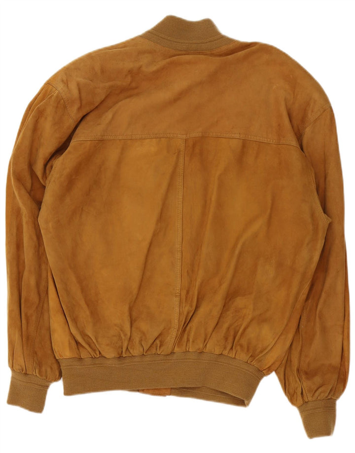 Bomber vintage pentru bărbați din piele intoarsa UK 38 Bej mediu
