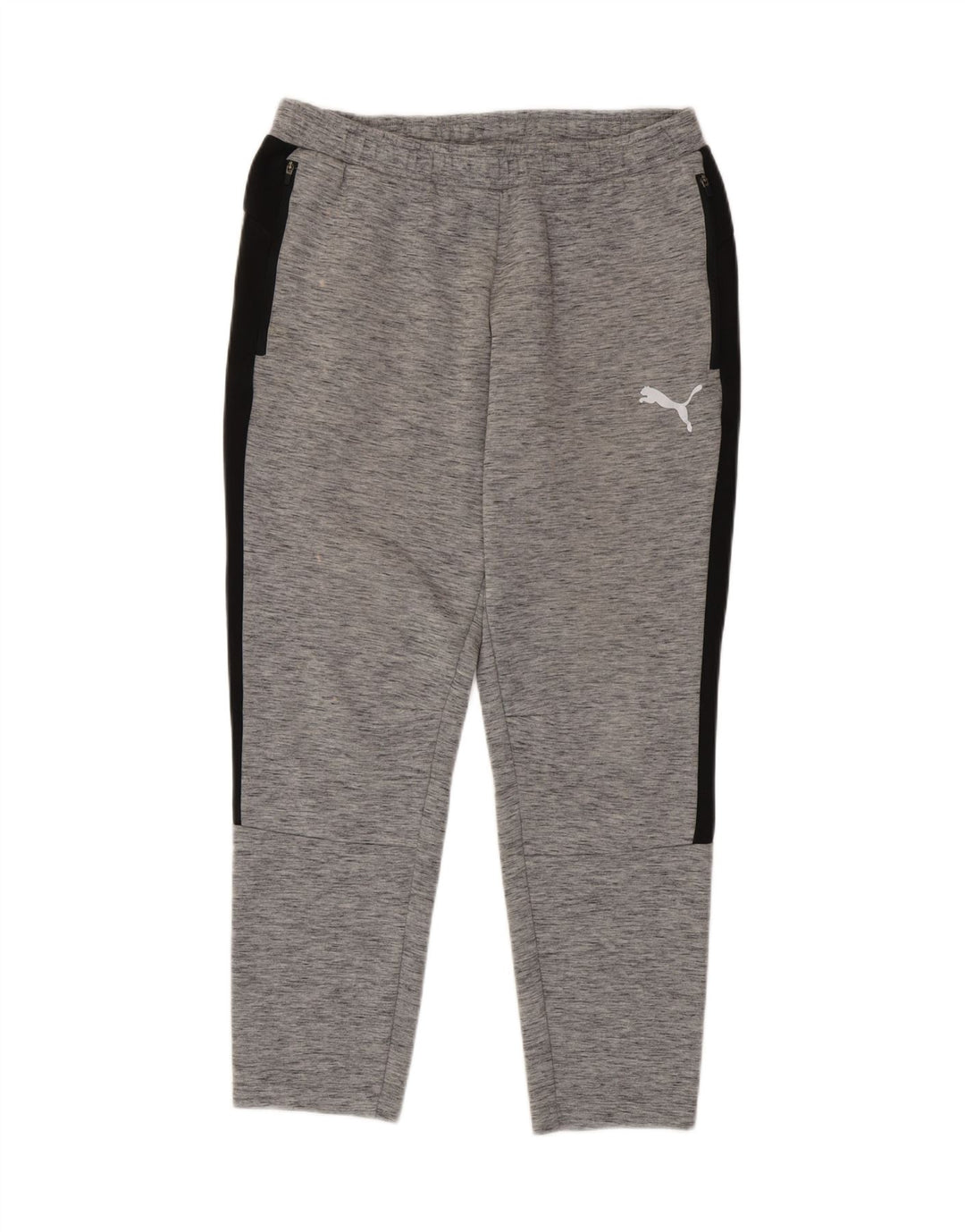 Pantaloni de trening Puma pentru bărbați, bumbac color bloc, gri mari