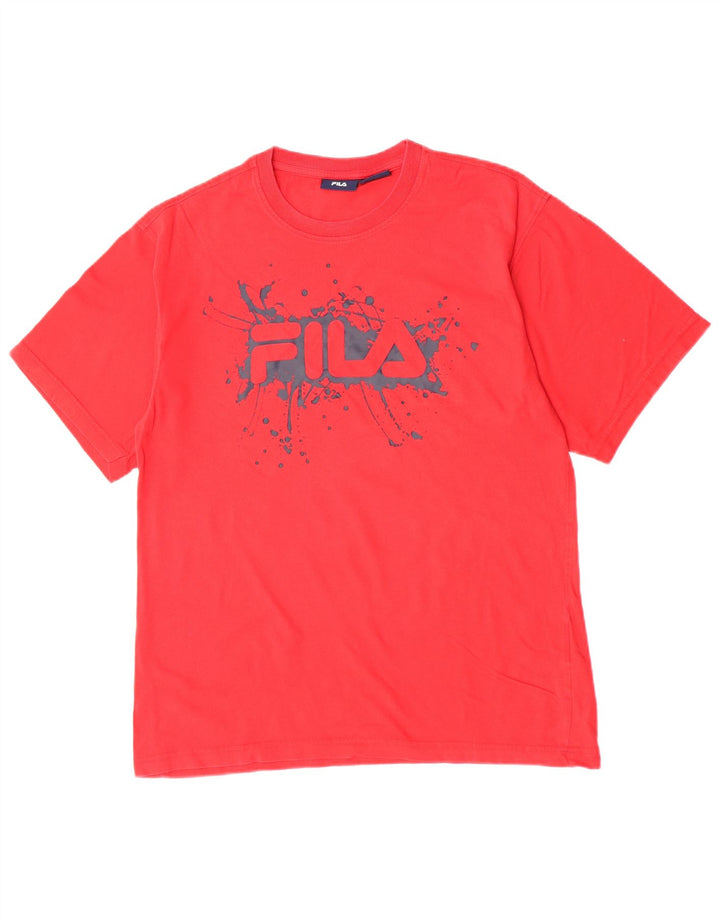 Tricou grafic Fila pentru bărbați Top mare bumbac roșu