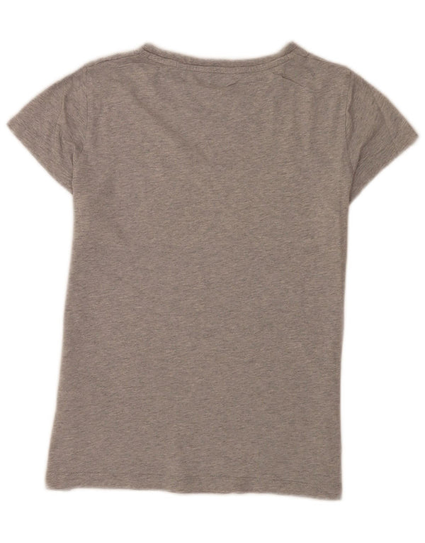 Tricou grafic Gant pentru femei Top UK 10 mic, gri, bumbac color bloc