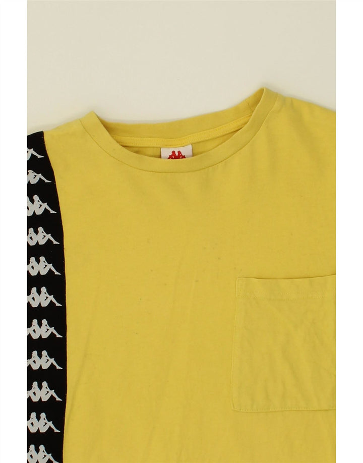 KAPPA Mens Graphic T-Shirt Top Medium Yellow Cotton Vintage Kappa and Second-Hand Kappa from Messina Hembry 