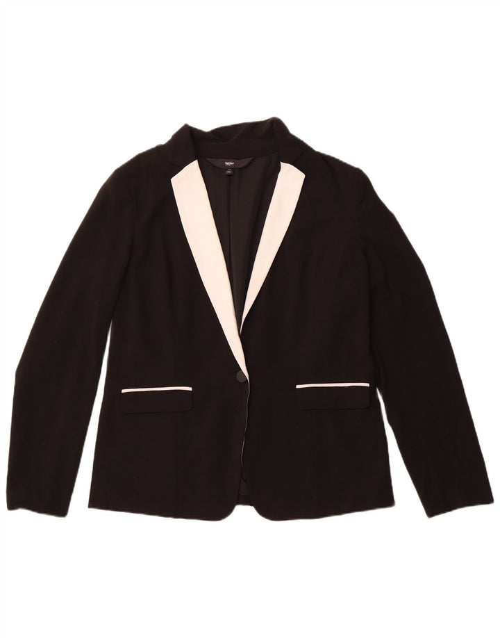 MOSSIMO jachetă pentru femei cu 1 nasture, UK 16, mare, negru, colorblock