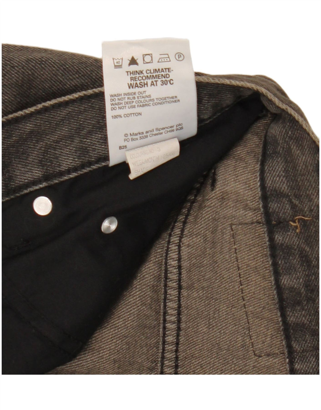 Blugi drepți pentru bărbați Marks & Spencer Blue Harbour W34 L26 bumbac gri