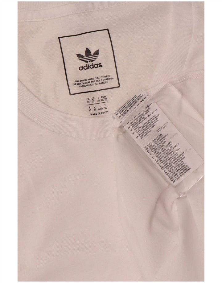 Tricou pentru bărbați Adidas Top XL Bumbac alb