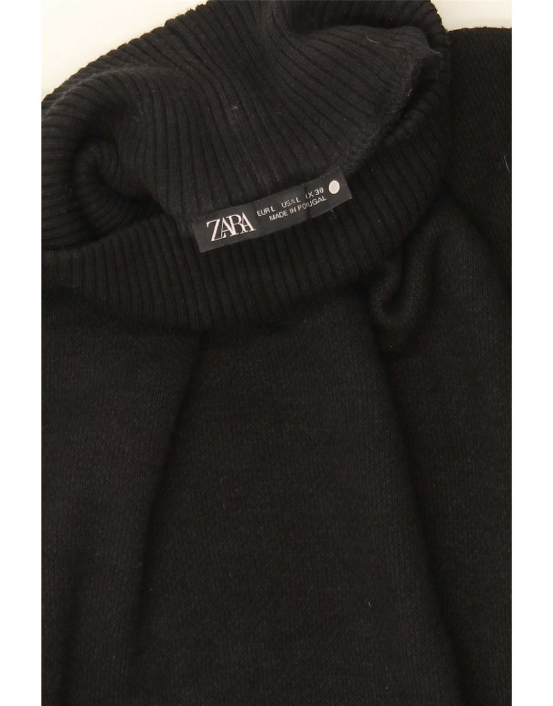 Pulover oversized cu gât țestoasă pentru femei Zara UK 14 mare negru