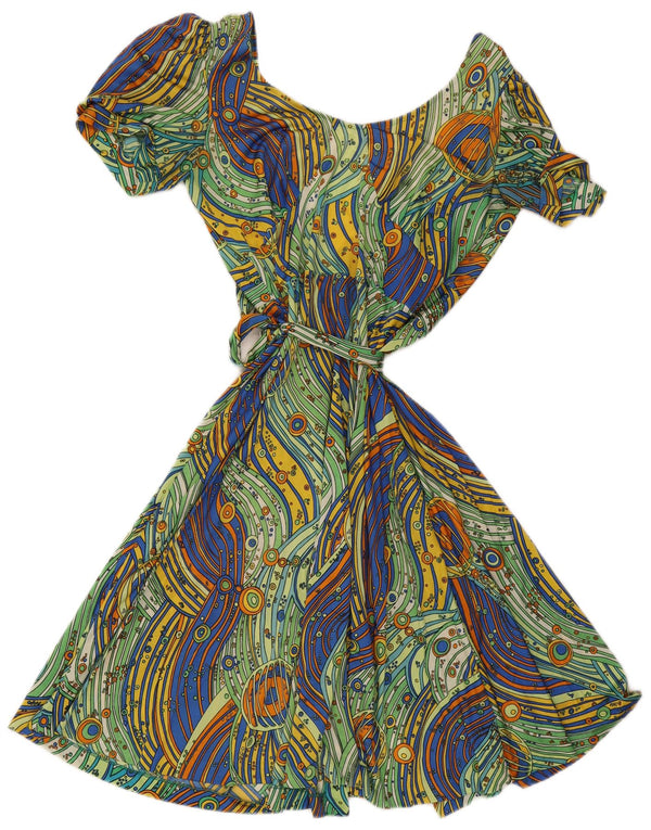 Rochie de damă Vintage Wrap IT 48 XL, cu dungi multicolore