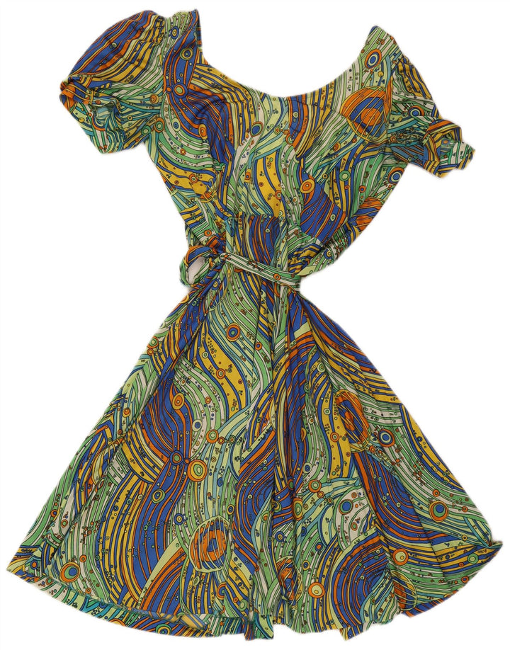 Rochie de damă Vintage Wrap IT 48 XL, cu dungi multicolore