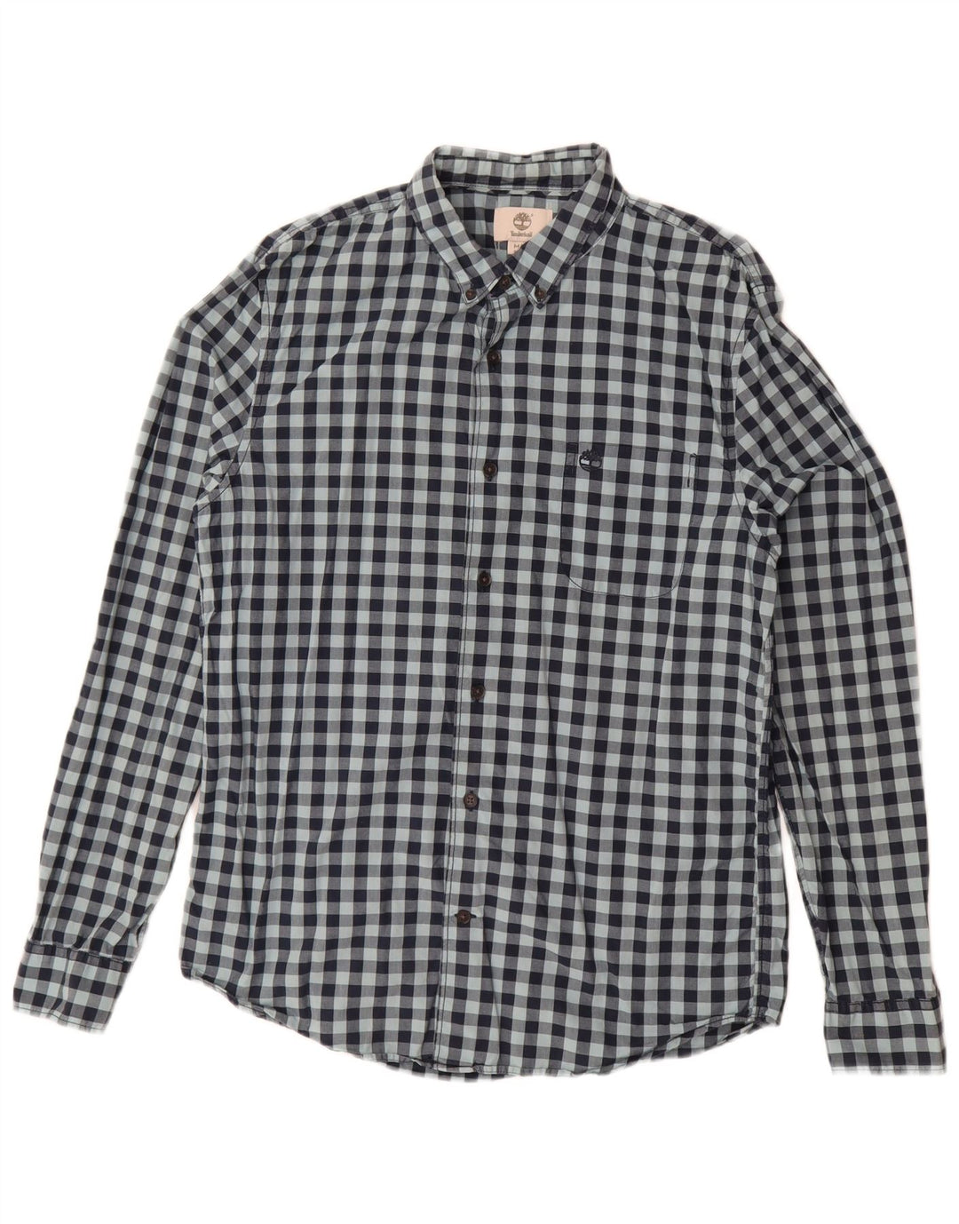 Cămașă pentru bărbați Timberland Slim Fit Bumbac Vichy, albastru bleumarin mediu