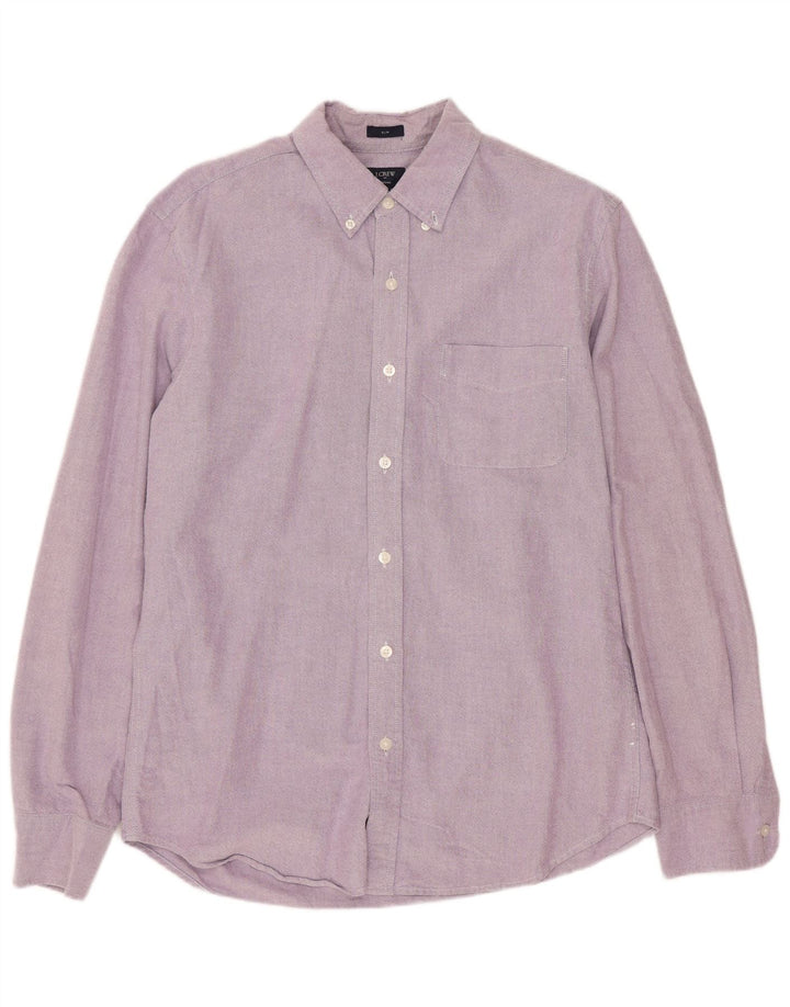 Cămașă subțire Oxford J. Crew pentru bărbați din bumbac violet mediu