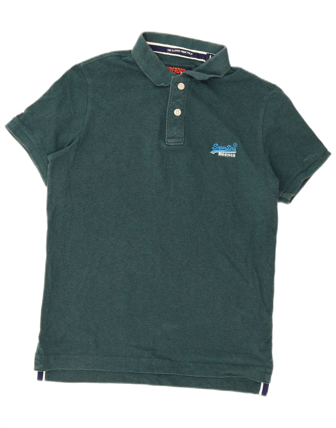 Tricou polo pentru bărbați Superdry, bumbac verde mare