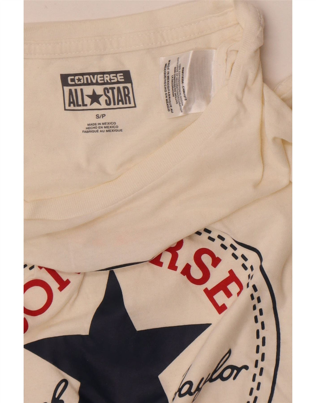 Tricou grafic Converse pentru bărbați Top mic din bumbac alb
