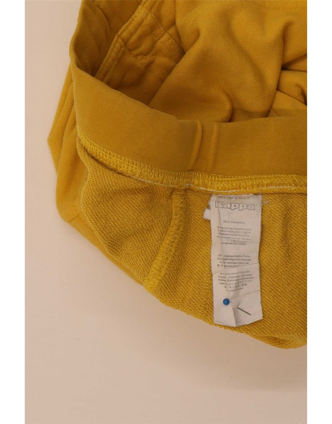 Pantaloni scurți casual pentru bărbați Kappa, bumbac galben mare