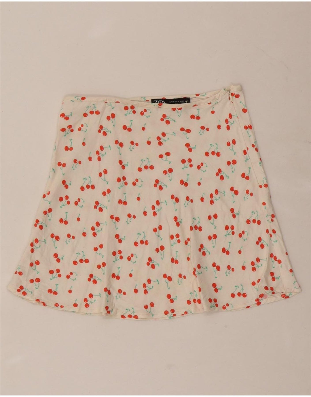 Fustă Mini cu Motiv Abstract Zara XS W24 Alb