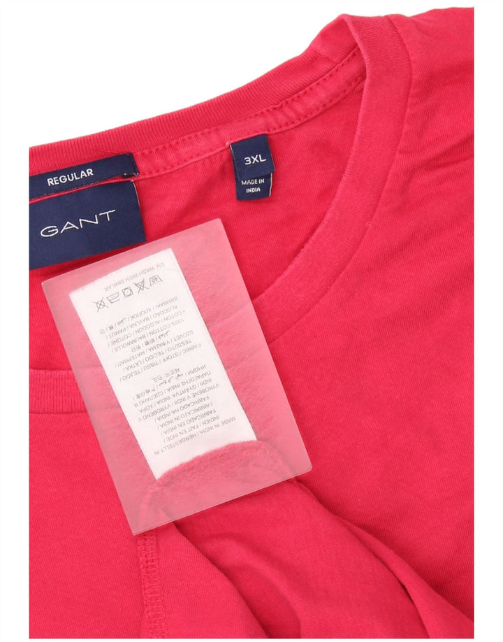 Gant Bărbați Regular Tricou Top 3XL Roz Bumbac