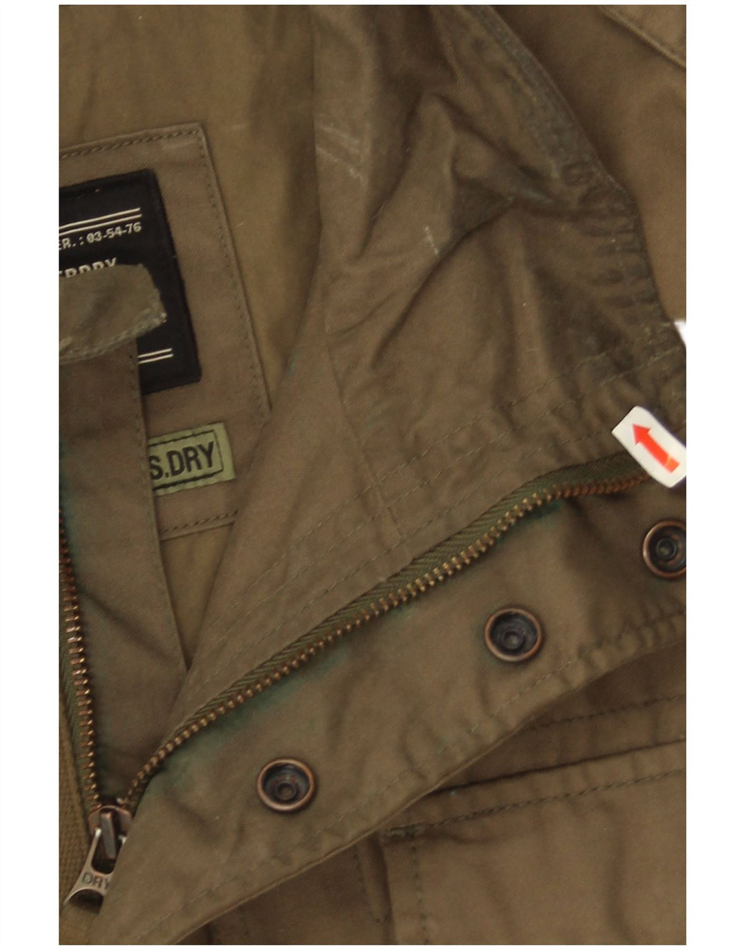 Jachetă militară pentru bărbați Superdry UK 40 mare, bumbac kaki