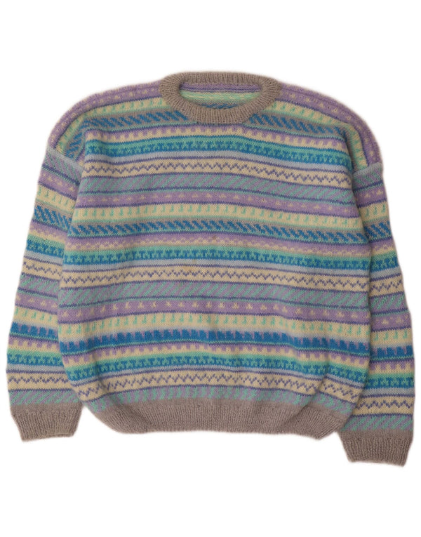 Pulover Vintage pentru bărbați cu gâtul turnat XL, multicolor, Fair Isle