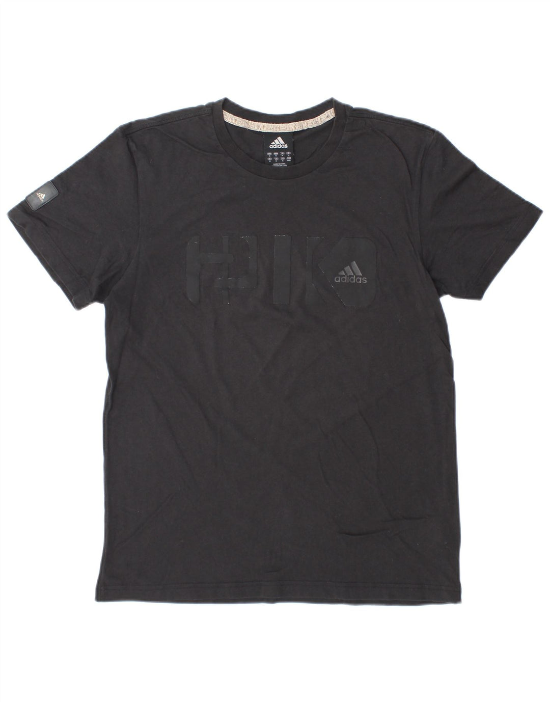 ADIDAS Mens Graphic T-Shirt Top Medium Black Cotton