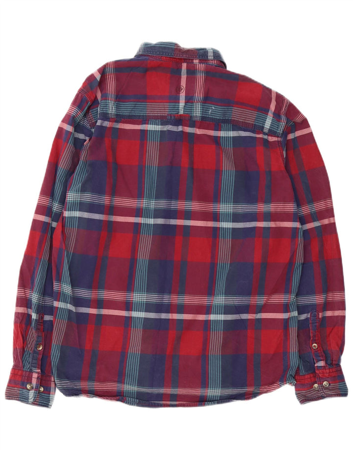 Cămașă pentru bărbați Fat Face Classic Fit XL, bumbac roșu cu carouri