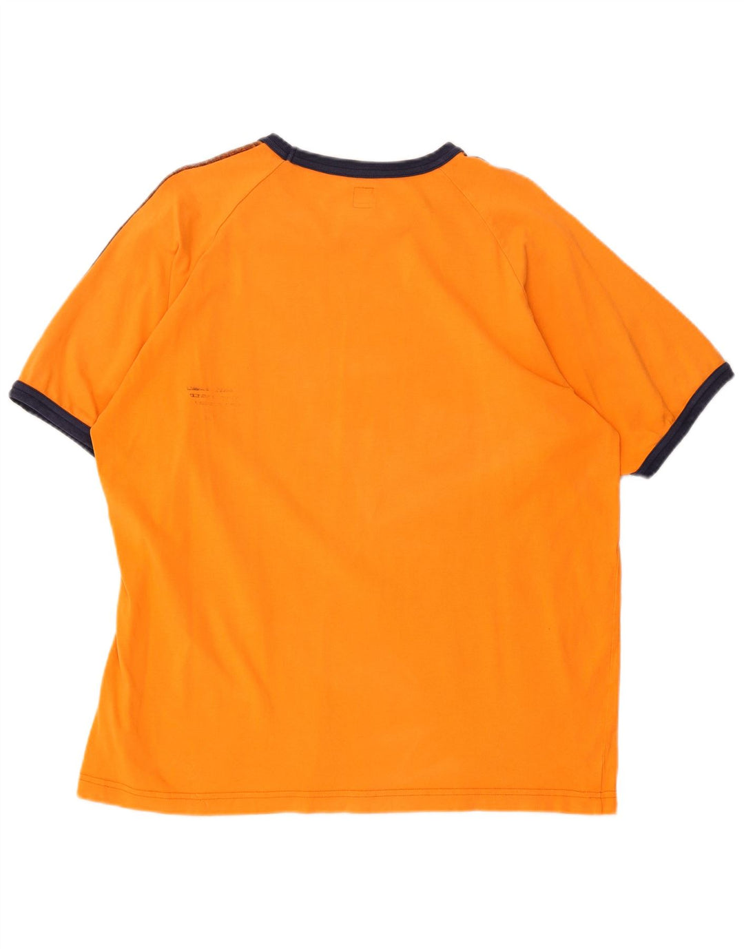 Adidas Mens Graphic T-Shirt Top Large Orange Colourblock