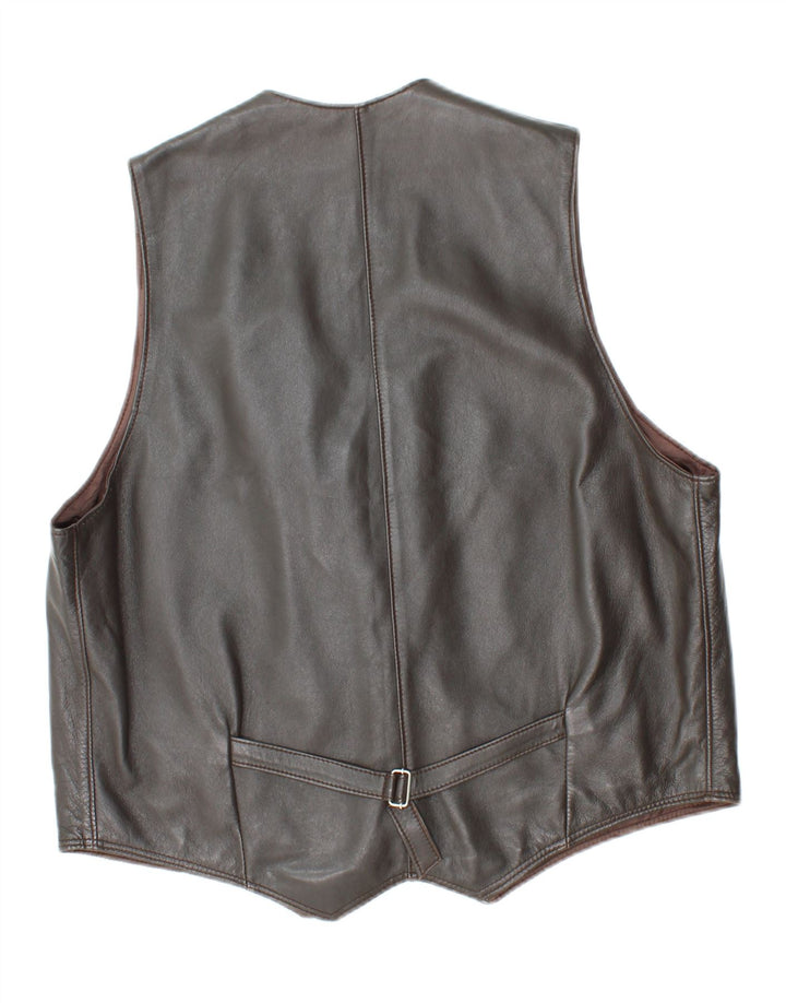 Vestă din piele pentru bărbați VINTAGE UK 38, gri mediu