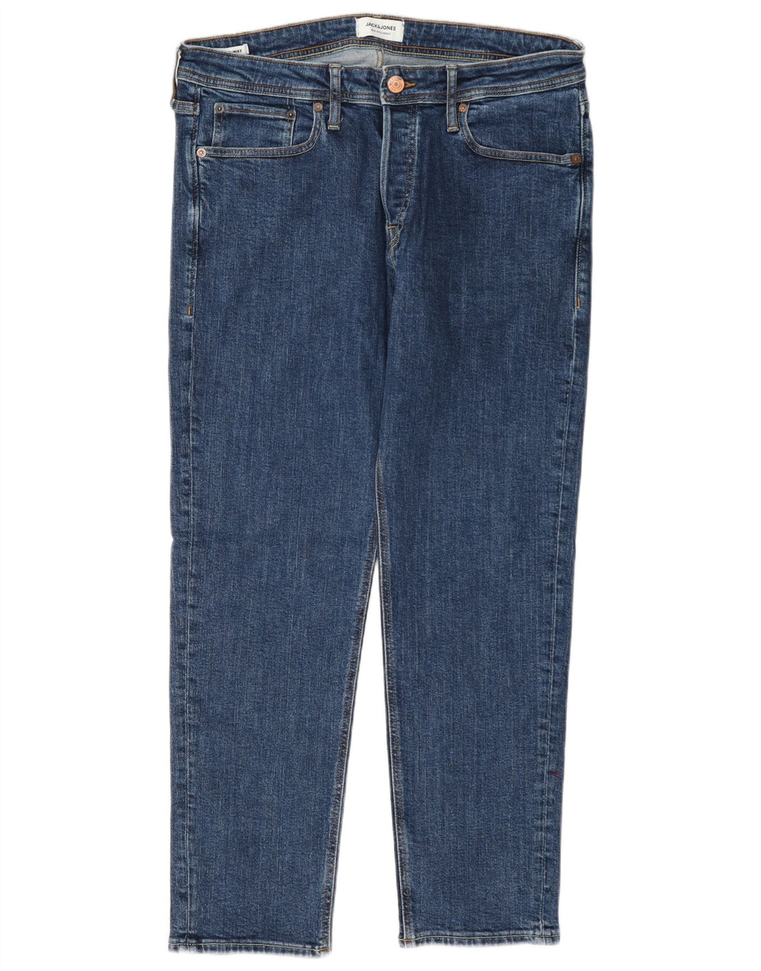 Blugi Jack & Jones Mike drepte pentru bărbați W34 L30 bumbac albastru