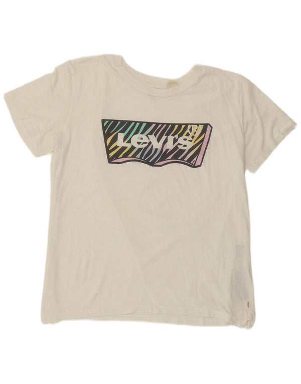 Tricou grafic Levi's pentru femei Top UK 14 Medium White Bumbac