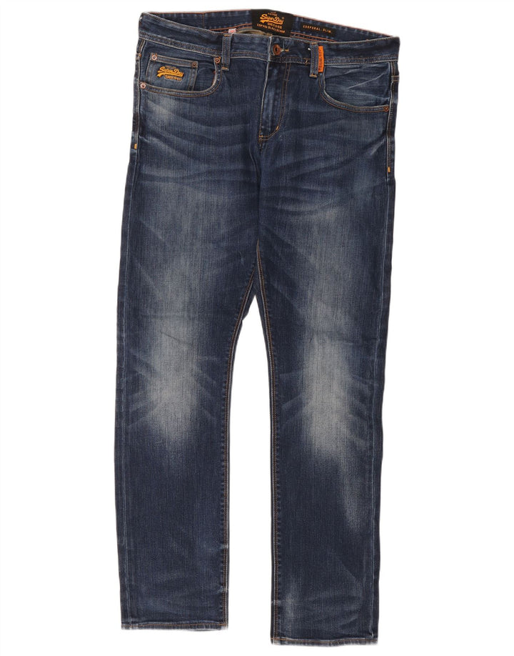 Blugi Superdry Corporal Slim pentru bărbați W34 L32 Bumbac albastru