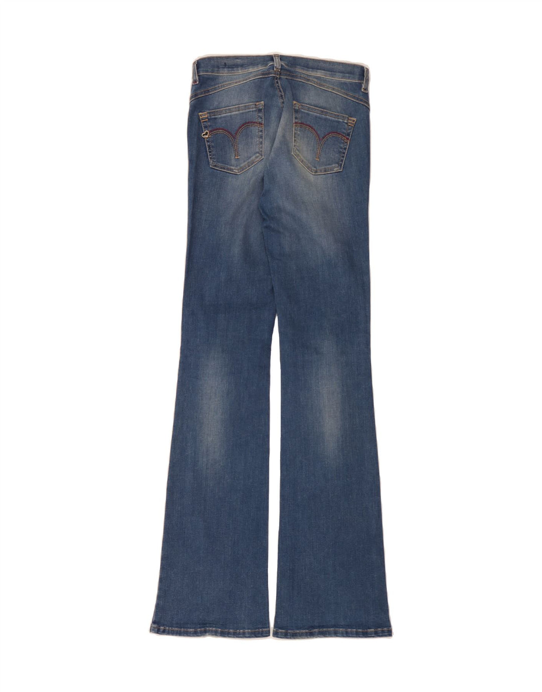 TWIN-SET Womens Distressed Bootcut Jeans W28 L35 Blue Cotton Vintage Twin-Set and Second-Hand Twin-Set from Messina Hembry 