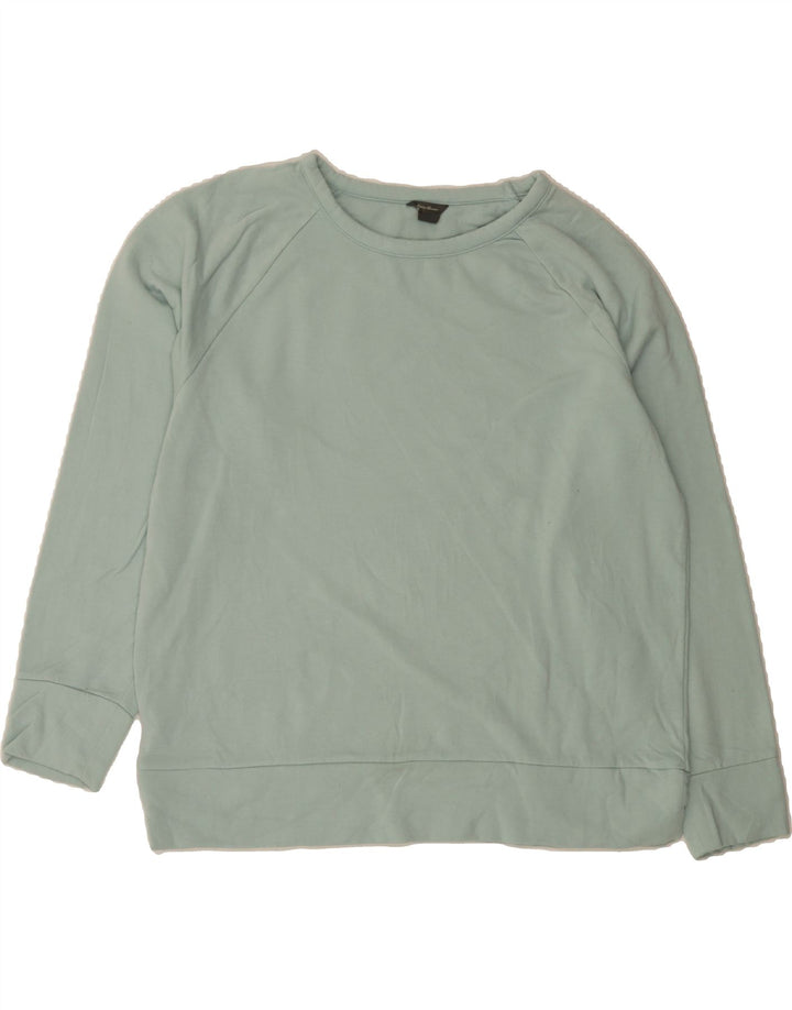 EDDIE BAUER Womens Sweatshirt Jumper UK 16 Large Turquoise Polyester Vintage Eddie Bauer and Second-Hand Eddie Bauer from Messina Hembry 