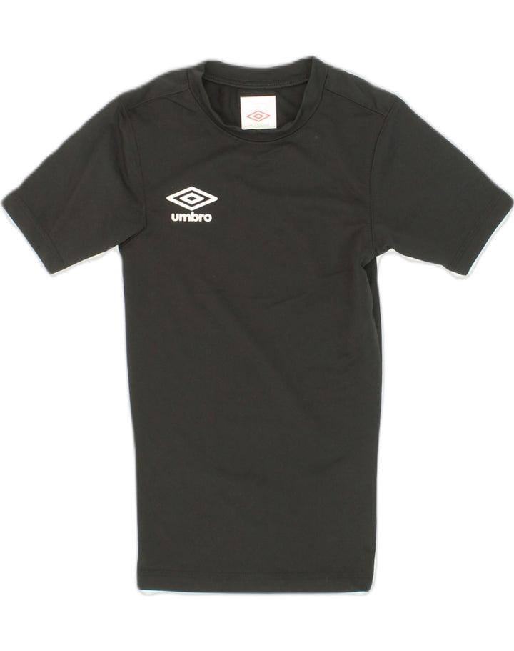 UMBRO Girls T-Shirt Top 4-5 Years Black Nylon | Vintage Umbro | Thrift | Second-Hand Umbro | Used Clothing | Messina Hembry 