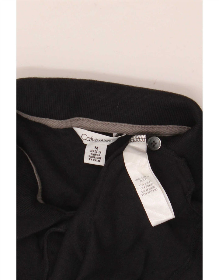 Cămașă polo Calvin Klein pentru bărbați, bumbac mediu negru