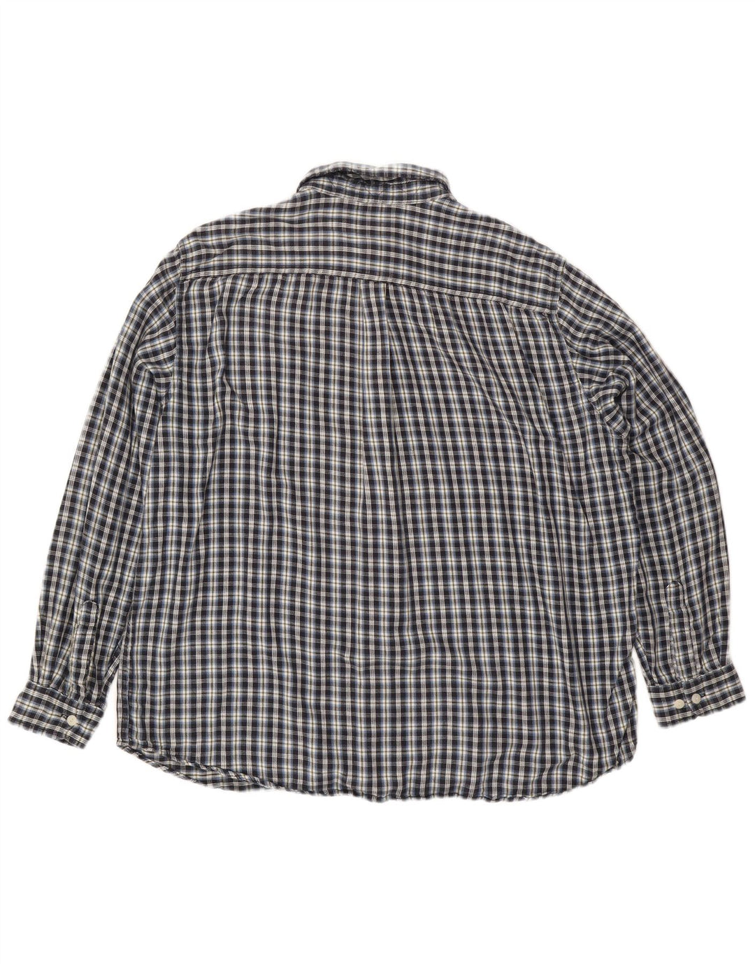 Cămașă de flanel pentru bărbați L.L.BEAN XL, bumbac cu carouri bleumarin