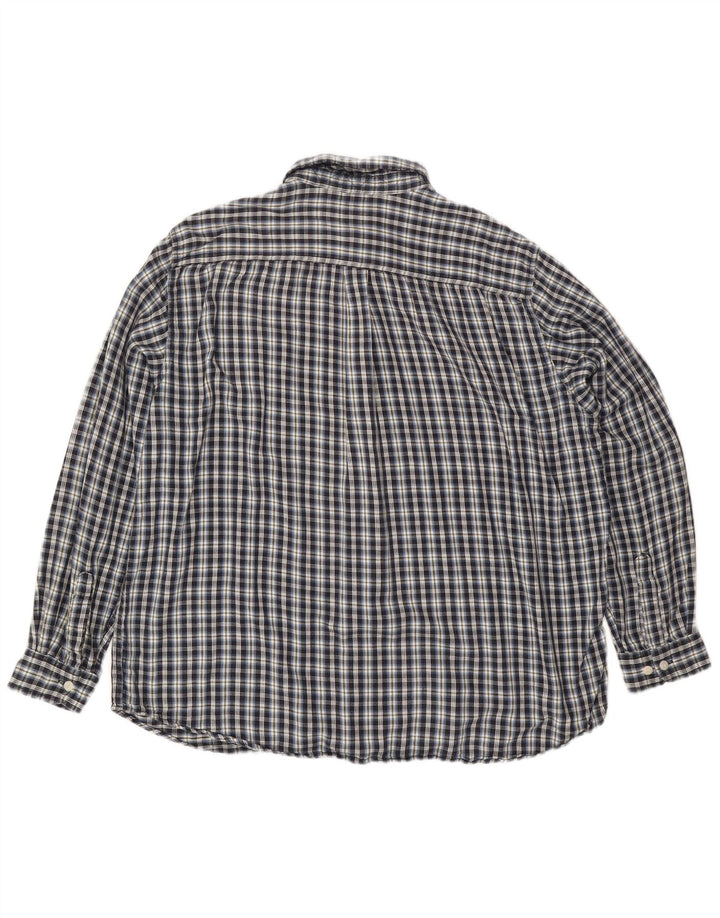 Cămașă de flanel pentru bărbați L.L.BEAN XL, bumbac cu carouri bleumarin