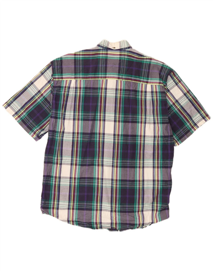 Cămașă cu mânecă scurtă pentru bărbați Eddie Bauer, bumbac cu carouri multicolore