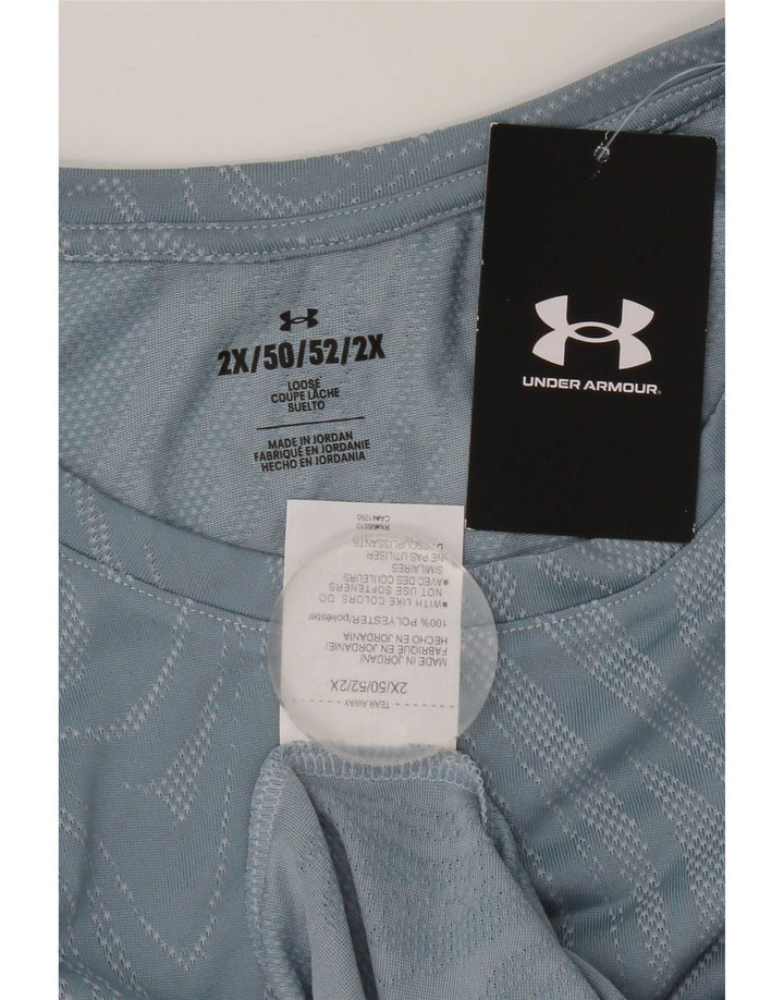Tricou Under Armour pentru femei Top 2XL Blue Geometric Poliester