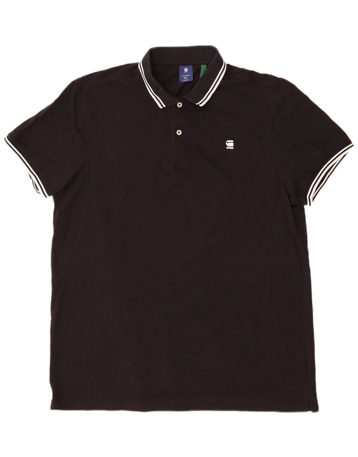 Tricou polo pentru bărbați G-STAR 2XL bumbac negru