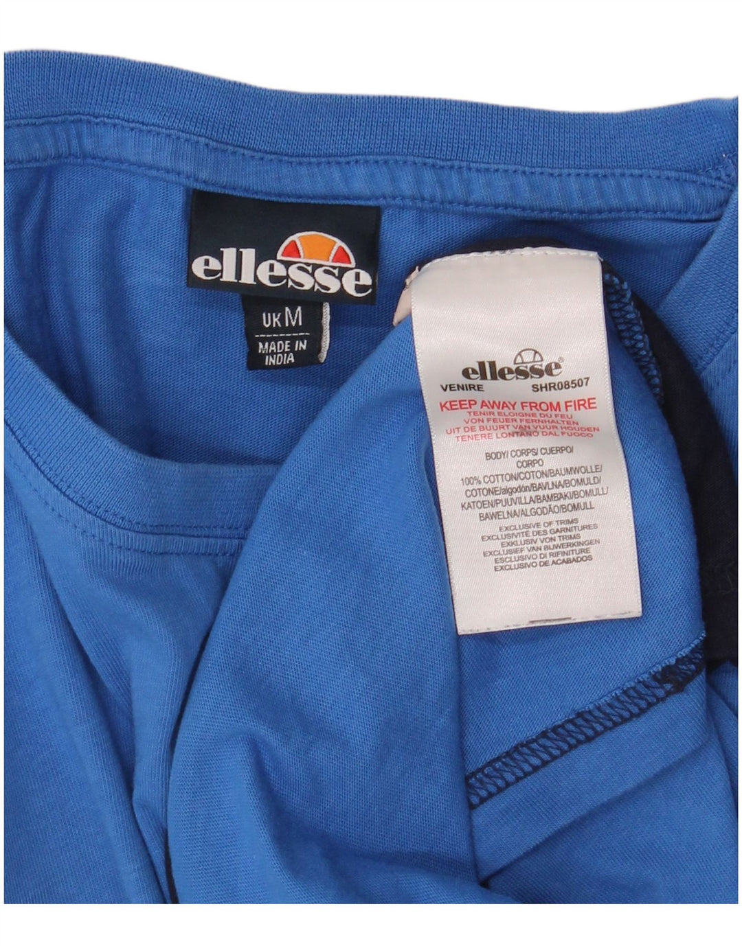 Tricou pentru bărbați Ellesse Top Mediu Bleumarin Bumbac Colorblock