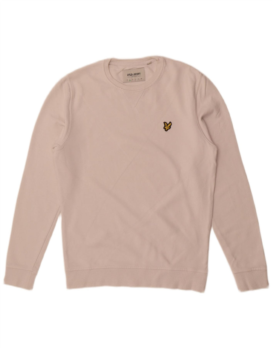 Hanorac pentru bărbați Lyle & Scott Pulover mic din bumbac alb