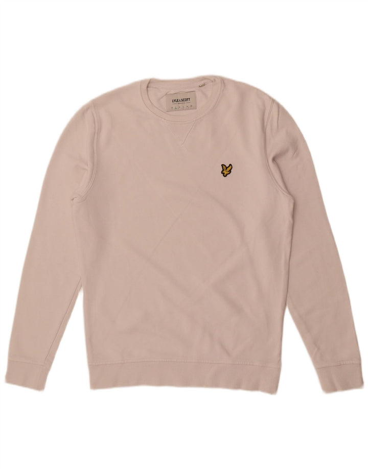 Hanorac pentru bărbați Lyle & Scott Pulover mic din bumbac alb