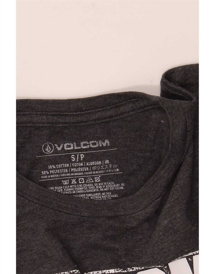 Tricou grafic pentru bărbați Volcom Top mic, gri, bumbac