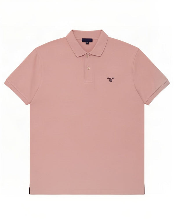 Tricou polo pentru bărbați Gant, bumbac roz mare