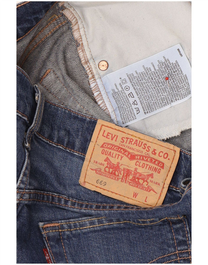 Fusta Mini denim 669 Levi's W32 Bumbac mare, albastru bleumarin