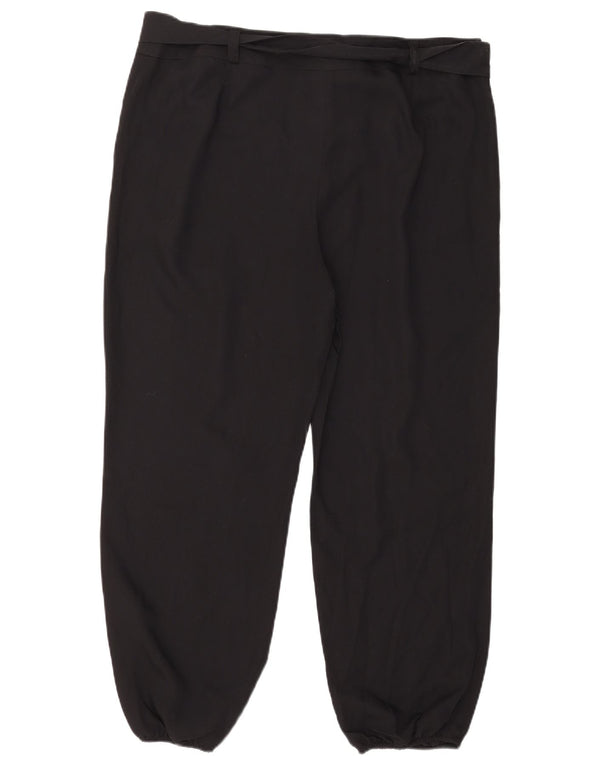 Pantaloni casual pentru femei cu talie înaltă Marks & Spencer UK 18 XL W38 L28 bleumarin