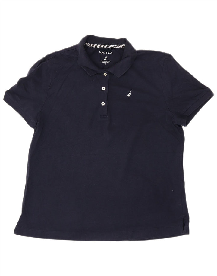 Tricou polo NAUTICA pentru femei UK 18 XL Bumbac bleumarin